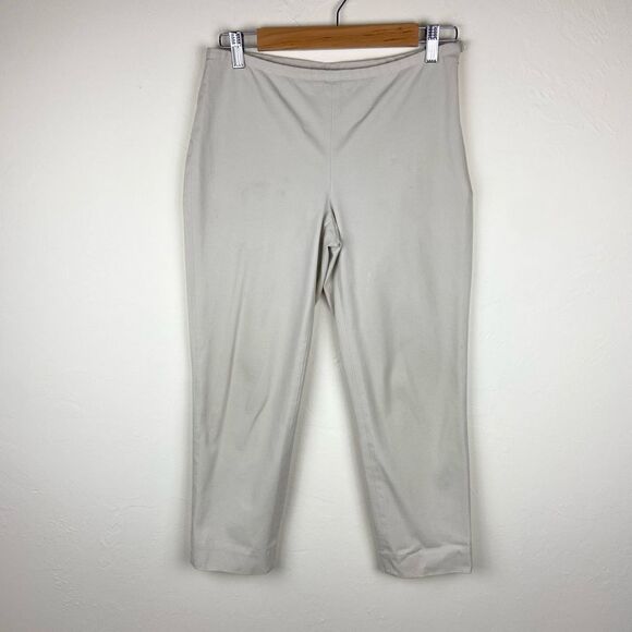 J. McLaughlin Crop Ankle Straight Leg Pants - Cream - Picture 1 of 7